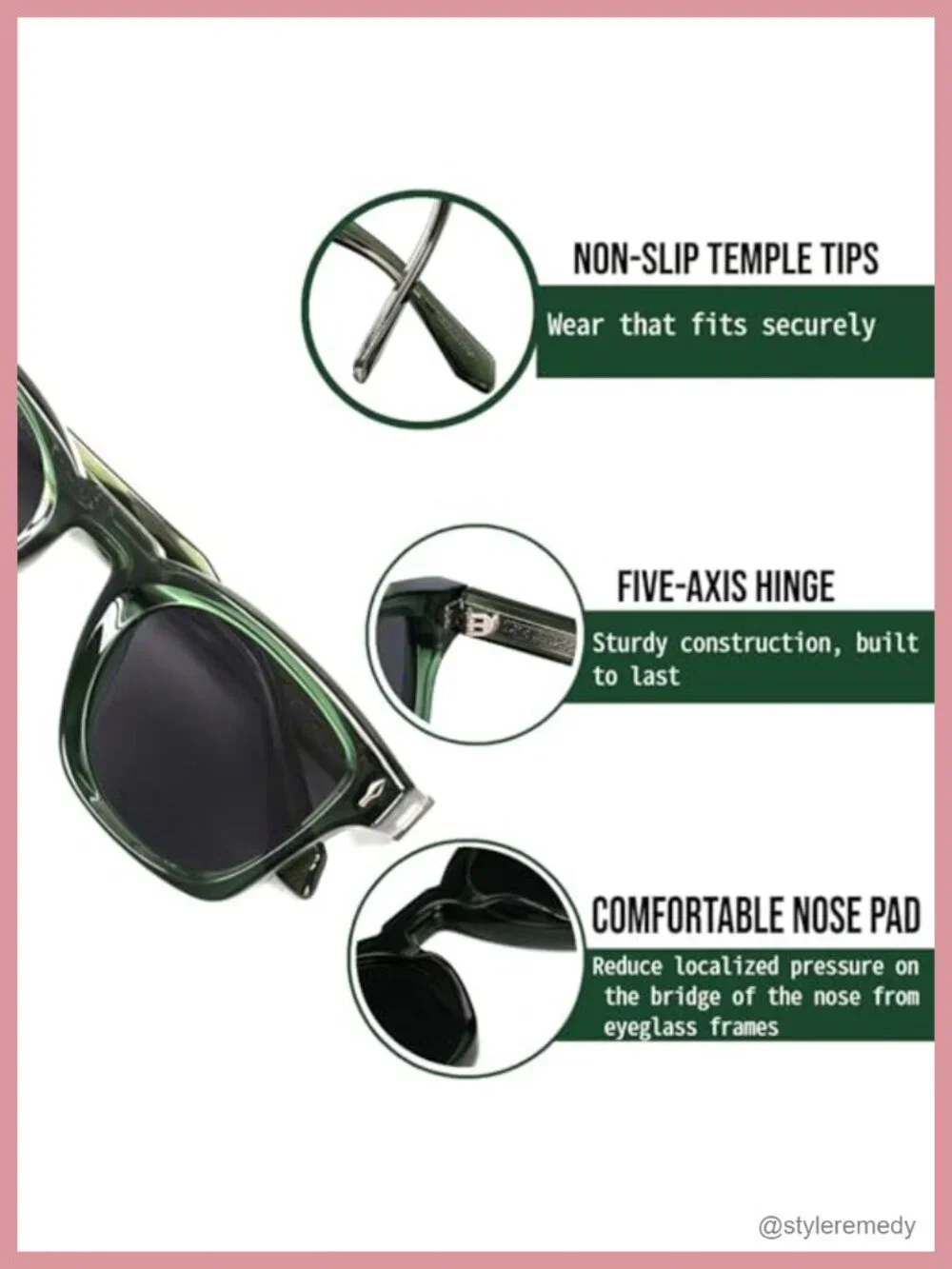 Square Polarized Sunglasses UV400 Retro Driving Shades Unisex
